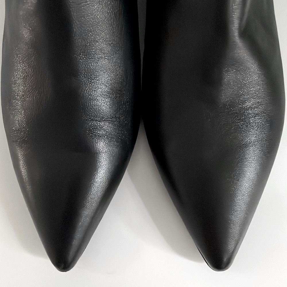 Black Leather Ankle Boots 8.5 - Picture 5 of 9
